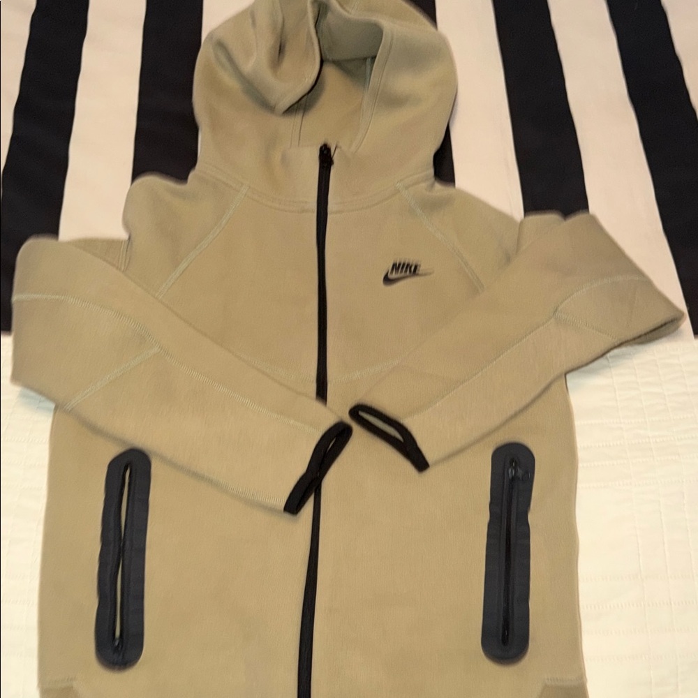 Nike Tech Beige Hoodie with Black Details